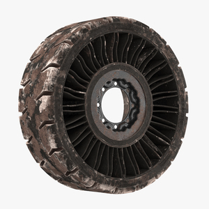 3D model Hard Surface Tire Michelin X Tweel Dirty