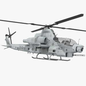 Bell AH-1Z Attack Helicopter Rigged for Maya 3D model