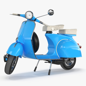 Classic Scooter Vespa 125 Blue Rigged 3D