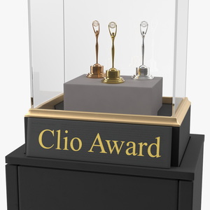 3D Clio Trophys in Museum Stand model