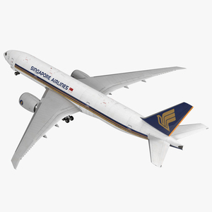 3D model Boeing 777 200LR Singapore Airlines