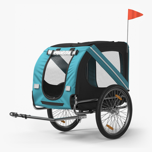 3D Pet Bike Trailer Blue