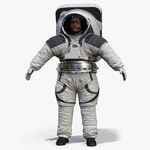 Astronaut Wearing xEMU Spacesuit 3D