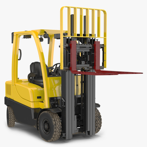 Electric Forklift Rigged 3D model