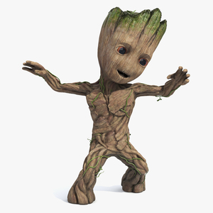 3D Little Groot Character Dancing Pose for 3D Print model