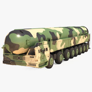 ICBM Launch Vehicle Generic Rigged 3D model