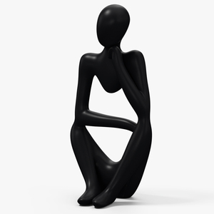 3D model Artistic Human Sculpture Black