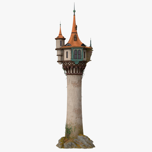 3D Rapunzel Castle Tower