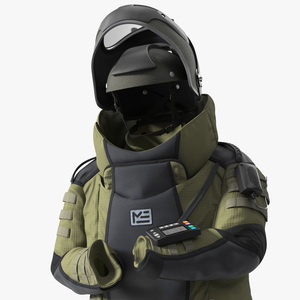 EOD 10 Bomb Suit Without Person Rigged for Maya 3D