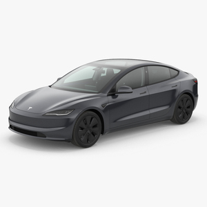 3D Tesla Model 3 2024 Stealth Grey