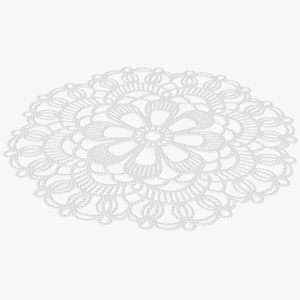 Decorative Lace Paper Doilie White 3D model