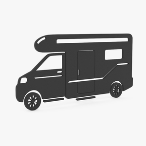 3D Camper Van Silhouette