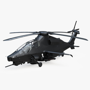 3D Military Attack Helicopter with Weapon model