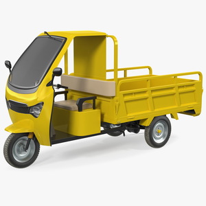 Electric Cargo Tricycle Rickshaw 3D