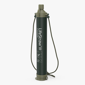 3D LifeStraw Water Filter Green model