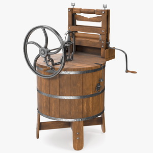 3D Antique Washing Machine model