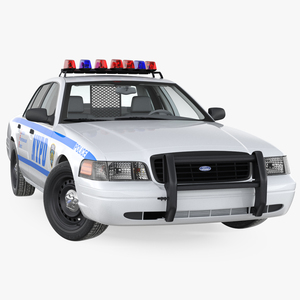 Ford Crown Victoria Police Car NYPD Rigged 3D