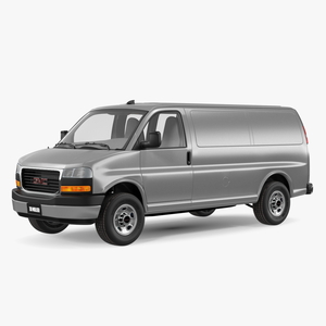 GMC Savana Van Grey 3D model