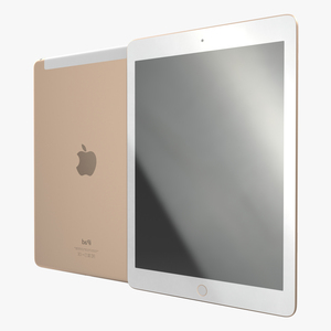 3D iPad Air 2 3G Gold model