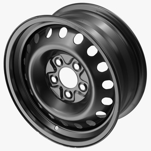 Steel Car Rim Black 3D model