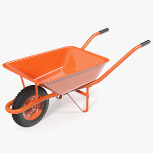 Construction Single Wheel Barrow 3D