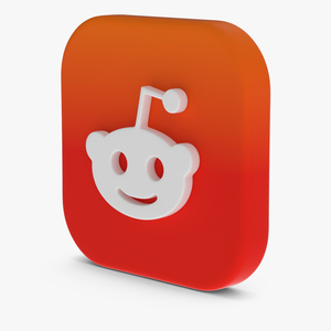 Reddit Social Media Icon 3D model