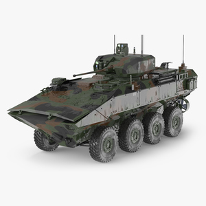 US Amphibious Assault Vehicle with 30mm Gun Wet 3D