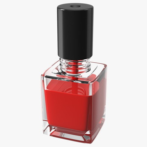 Red Nail Polish Bottle 3D