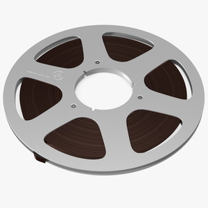 Audio Reel to Reel Spool with Tape 3D model