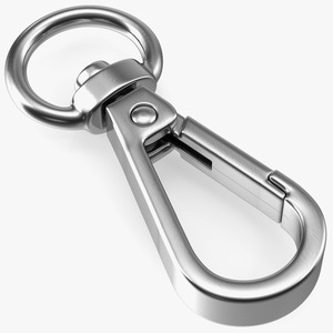 3D Push Gate Snap Hook Silver