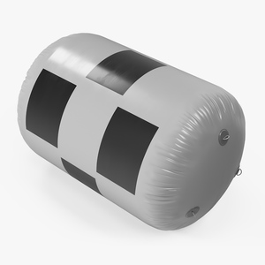 3D model Floating Inflatable Marker Buoy for Water Sport Square Black