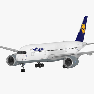 Airbus A350 800 Lufthansa Rigged 3D