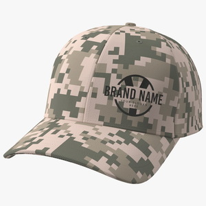 3D Cap Cotton Khaki Pixel Your Brand model