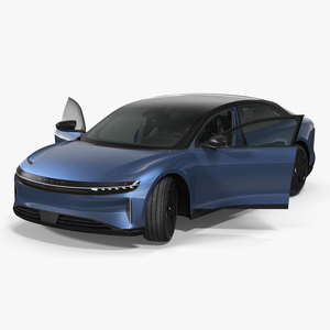 Lucid Air Electric Luxury Sedan Sapphire Rigged 3D