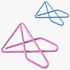 Paper Clip Butterfly Shape Color 3D