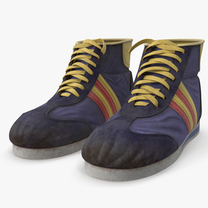 3D Vintage Old Sport Shoes model