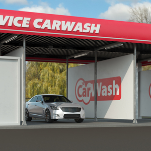 3D model Car Wash Service and Cars