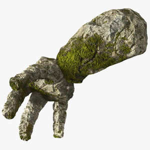 3D Stone Golem Hand Rigged model