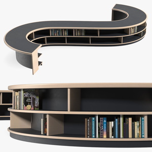 3D Library Table S Shape