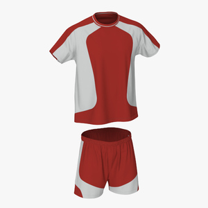 3D Soccer Jersey and Shorts Set model