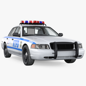 Generic Police Car NYPD Simple Interior 3D model