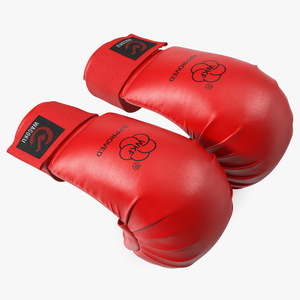 3D Karate Gloves WKF Red