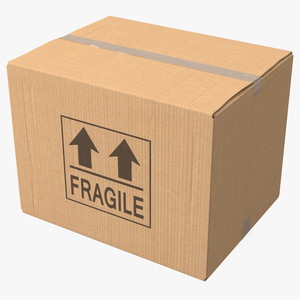 3D Fragile Cardboard Box