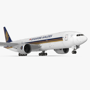 3D Boeing 777 200 Singapore Airlines model