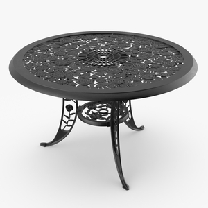 Classic Iron Patio Table 3D model