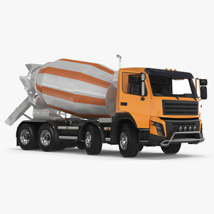 Concrete Mixer Truck Rigged 3D