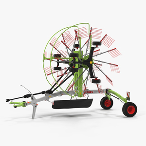 3D Twin Rotor Hay Rake Claas Liner 2700 Parked model