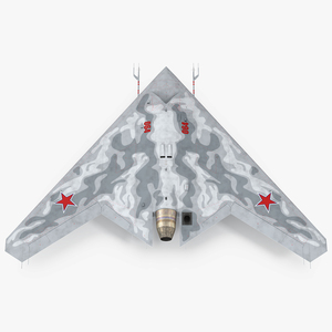 3D Russian Heavy Strike Unmanned Bomber S-70 Okhotnik Rigged for Maya