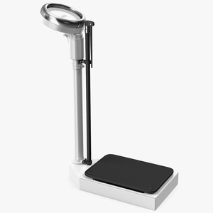 3D Analog Scales with Foldable Height Rod model