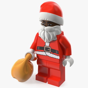 3D model LEGO Santa with Toy Sack Minifigure